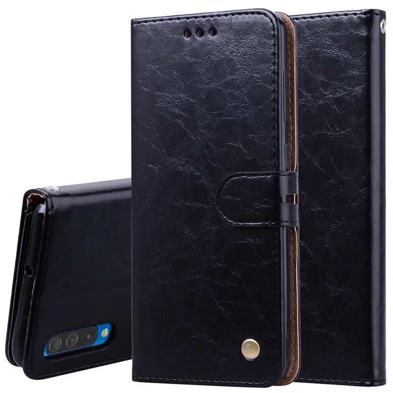 Funda de cuero con tapa para Samsung Galaxy A50, carcasa de silicona suave para Samsung A50, A505, A505F