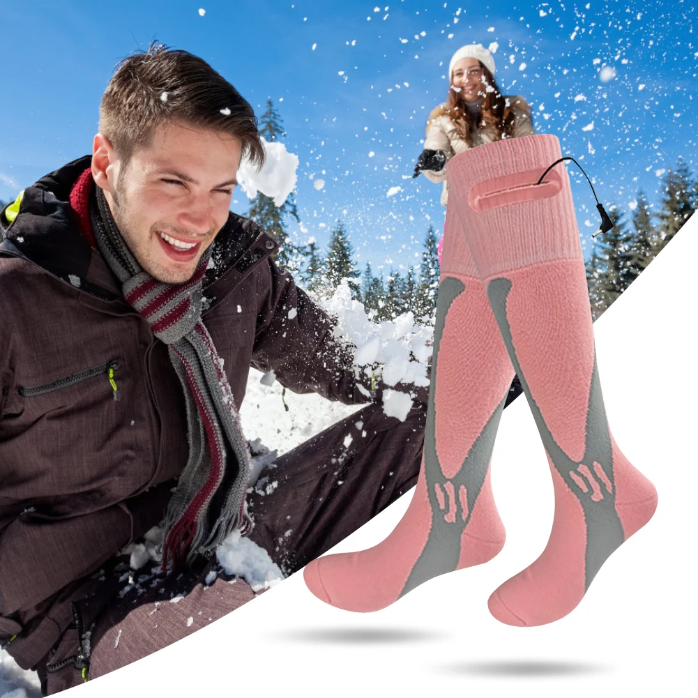 

Electric Heated Socks Rechargeable Skiing Sock Fast Heating Outdoor Sport Socks Breathable Warm Winter Socks for Camping Hiking