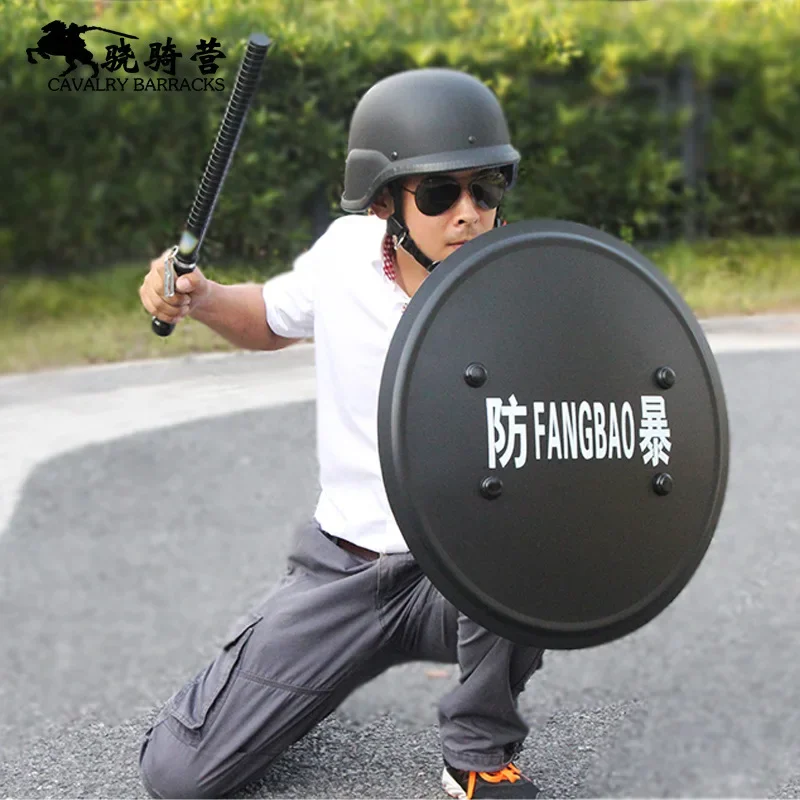 

Metal Tactical Handheld Aluminum Alloy Round Shield Riot Shield, Round Tactical Shield, Security Equipment Security Equipment