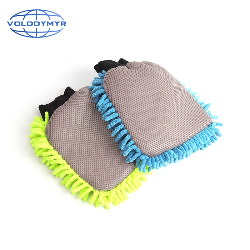 Volodymyr Chenille Car Wash Mitt Gloves Detail Brush Soft Absorbent Car Cleaner for Auto Cleaning Detailing Washing Clean