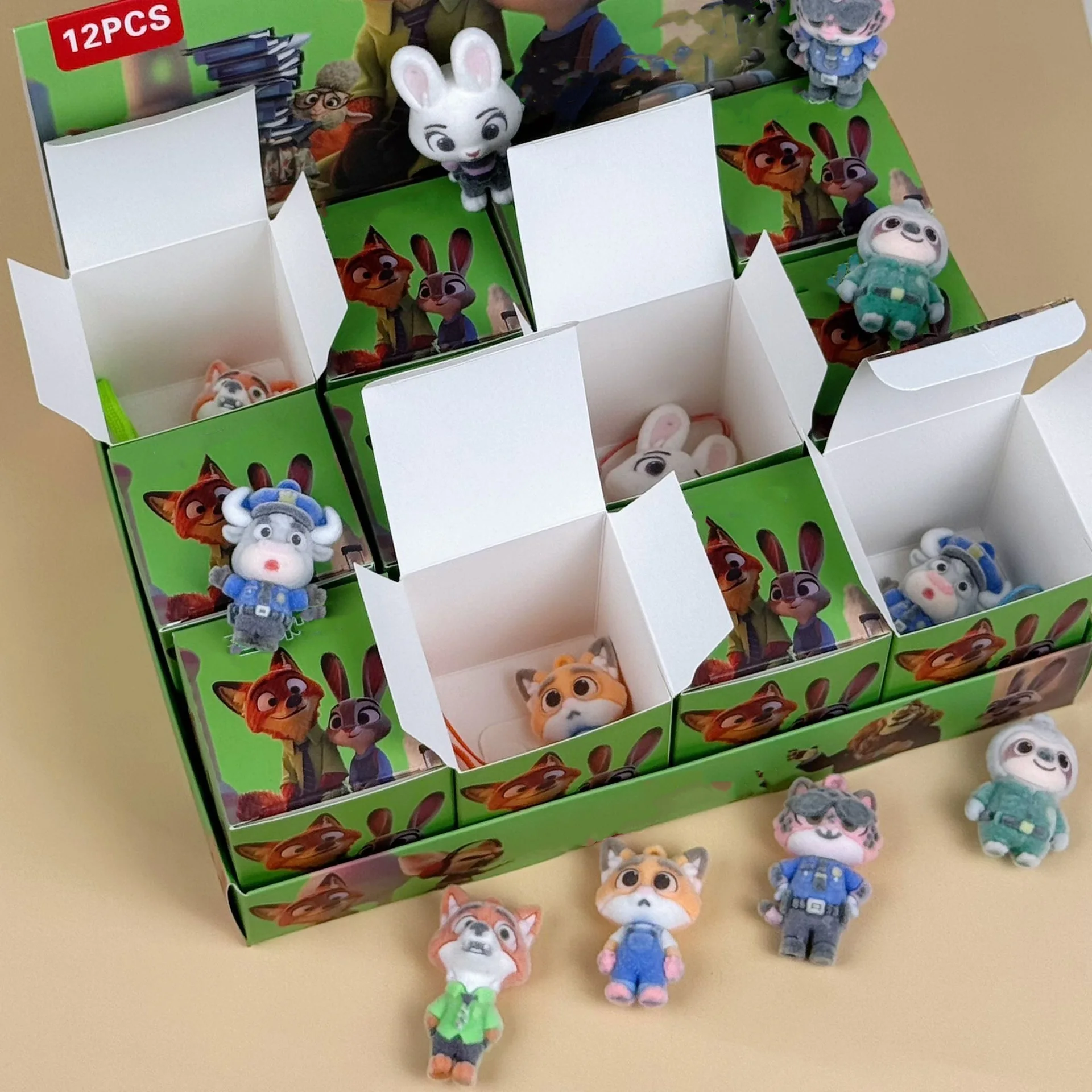 New Zootopia  2 Judy Nick Resin Flocking Blind Box Figure Doll Kids Toy Gift Children Collectible Figurine Cartoon