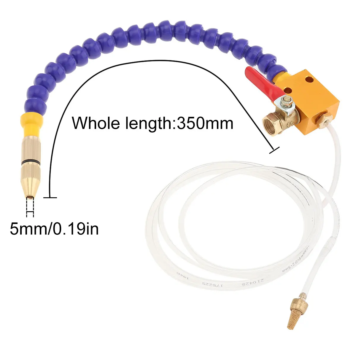 미스트 냉각수 윤활 스프레이 시스템 유닛, CNC 선반 밀링 드릴 조각 기계 도구용, 8mm 공기 파이프 포함