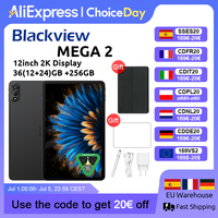 Blackview MEGA 2 Android 15 Tablet 12 inch 2K Display 36(12+24)GB 256GB Unisoc T615 9000mAh Battery Widevine L1 Pad PC