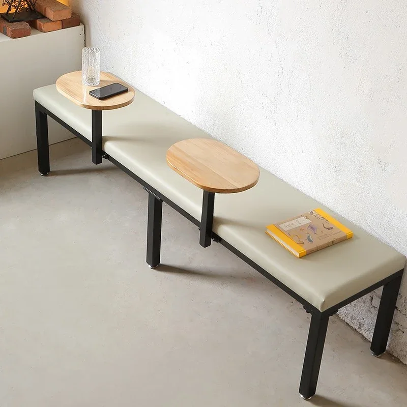 Soft bag tea chair restaurant bench edge few modern simple  bench leisure table and chair combination small