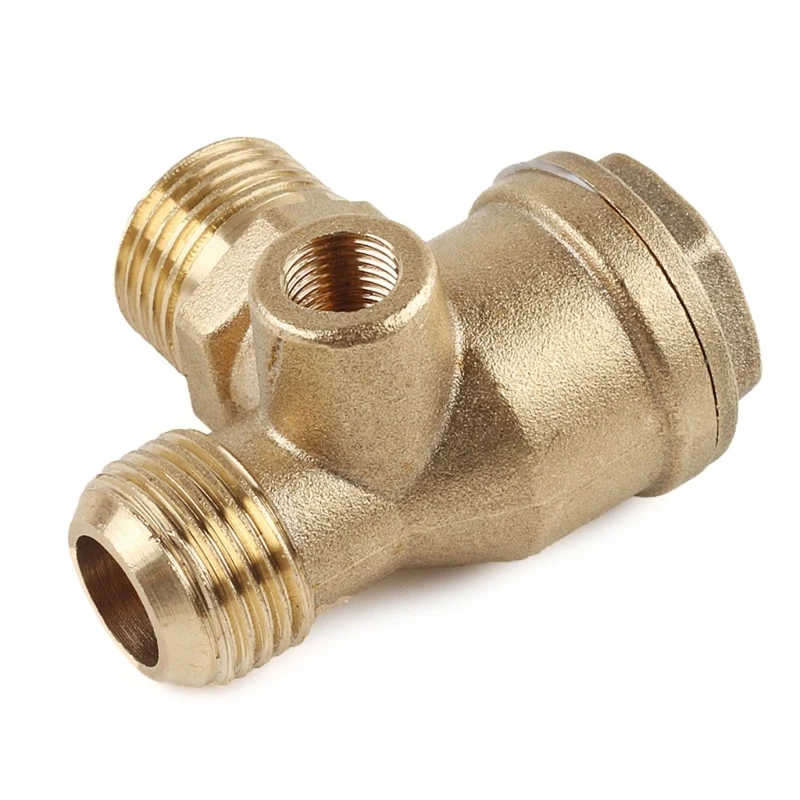 3-Way Brass Air Compressor Check Valves Unidirectional Check Valves Tool Durable Dropship