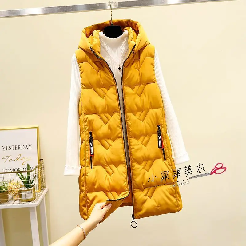 2025 신상 가을 겨울 여성 패션 캐주얼 따뜻한 조끼 아우터 후드 캐주얼 베스트 여성 조끼 재킷