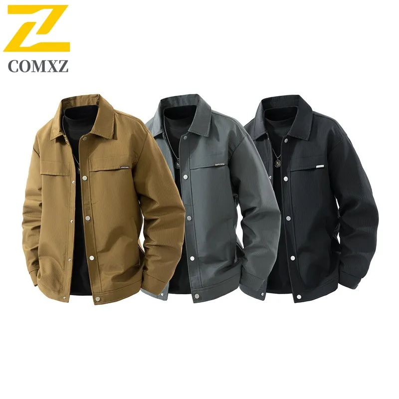 

COMXZ Мужская осенняя новая куртка, повседневная ветрозащитная куртка с воротником-стойкой для альпинизма, легкие дорожные пальто премиум-класса
