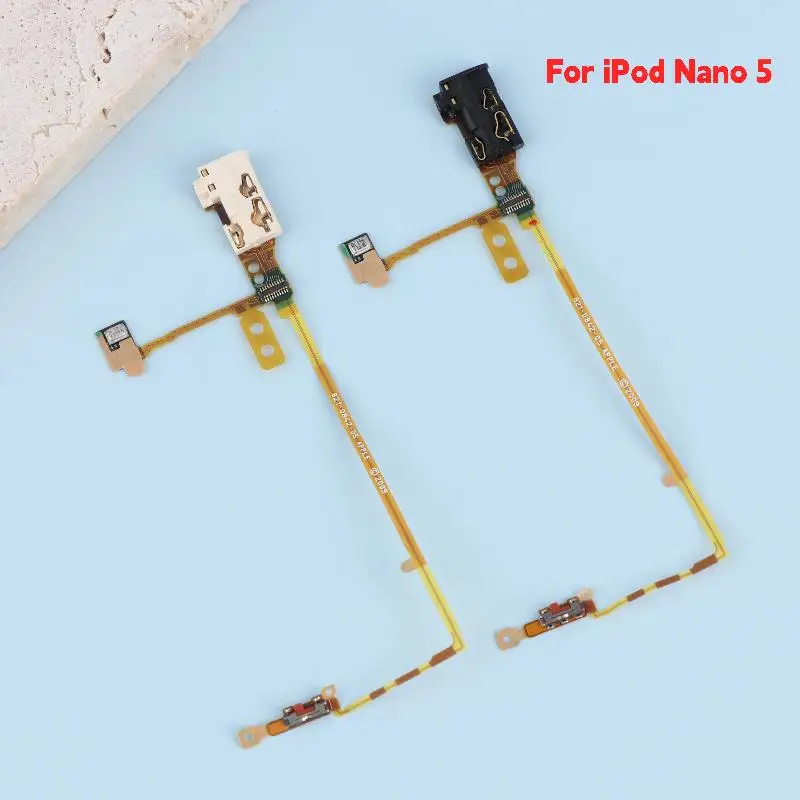 For IPod Nano 5 5th Gen Black White Headphone Audio Jack Hold Switch Microphone Module Flex Cable Repair Part