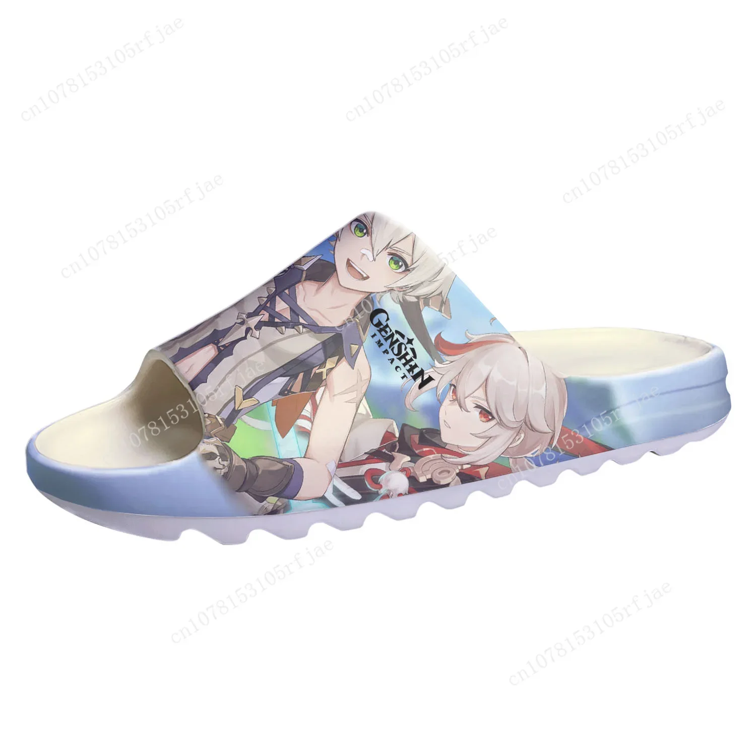 Anime Manga Cartoon Game Genshin Impact Soft Sole Sllipers Mens Womens Teenager Home Clogs Custom Water Shoes on Shit Sandals