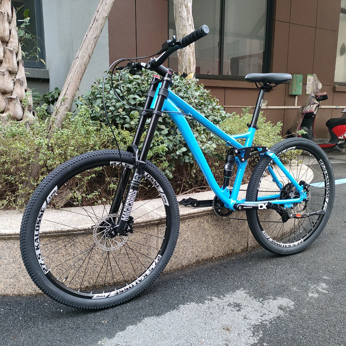 Kalosse-Full Suspension Mountain Bike, 26x17 Inches, 24 Speed Bicycle