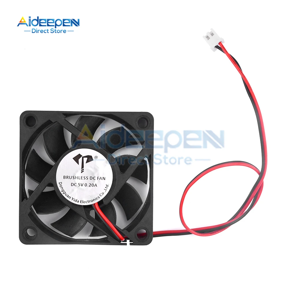 6015 Cooling Fan Brushless 3D Printer Parts 2Pin For Extruder DC Cooler Blower Plastic Fans envio gratis 5V 12V 24V 0.15A 0.2A