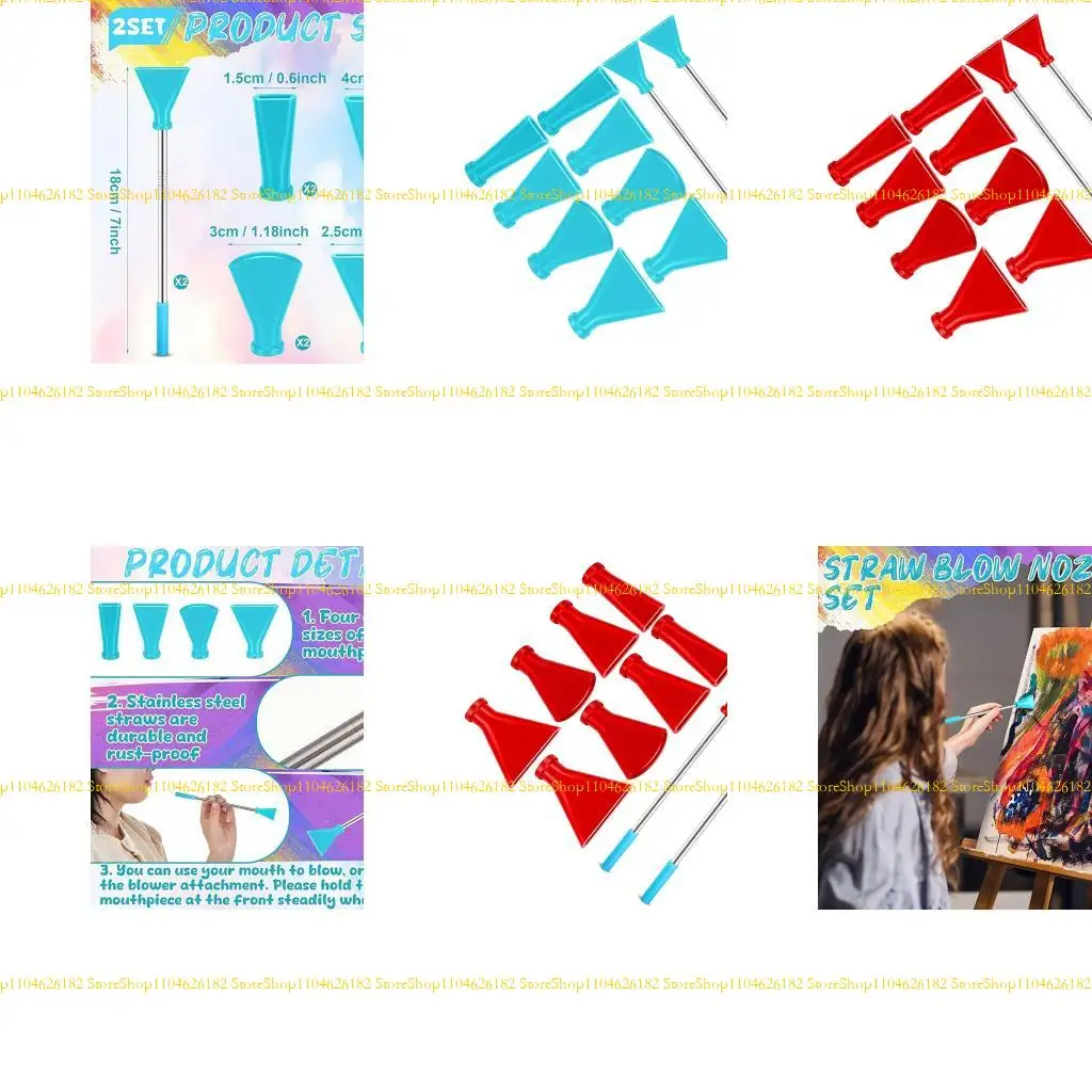 

Q2Q4 Artistic Acrylic Pouring Accessories With Changeable Silicone Mouthpieces