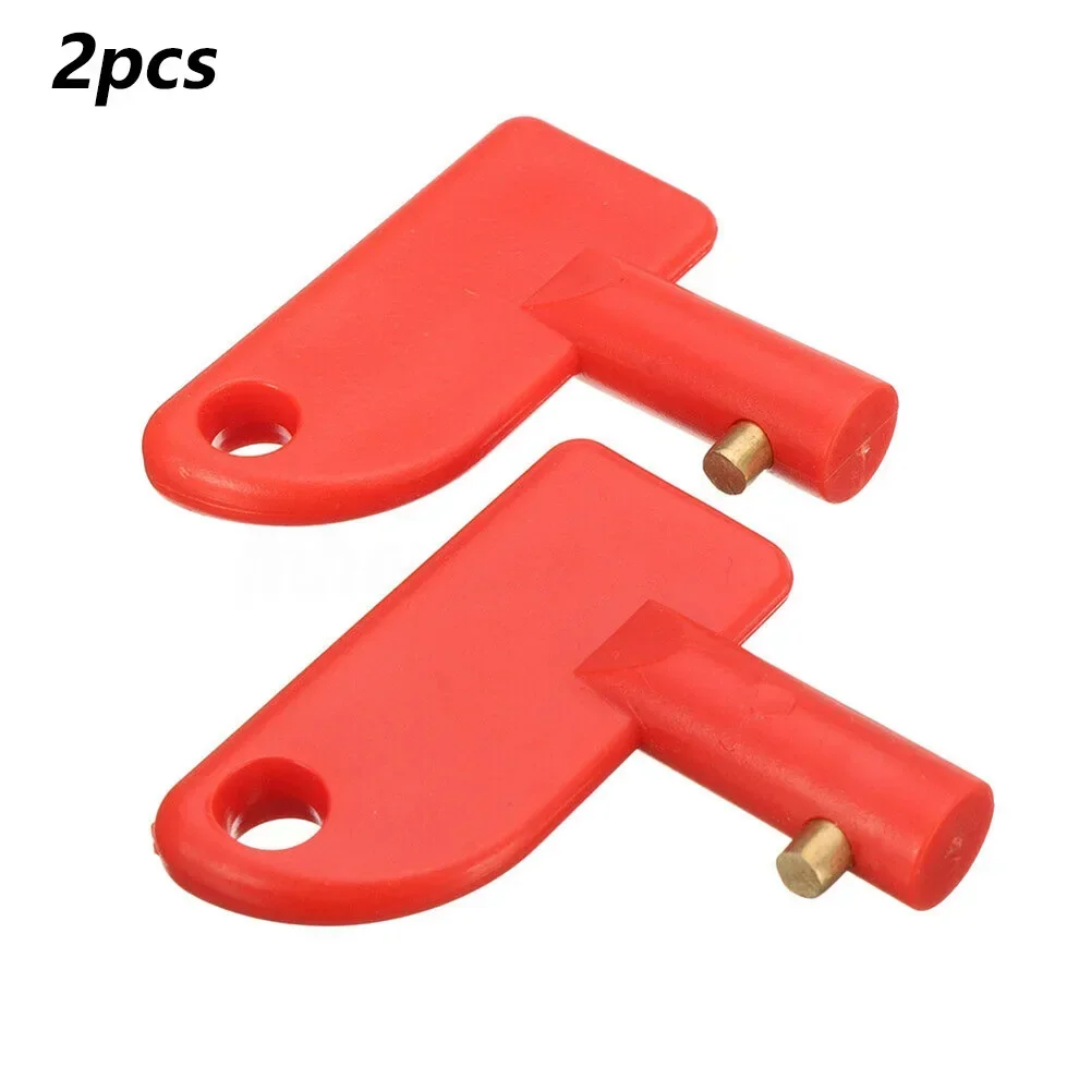 2 Pcs Plastic Spare Keys Mini Battery Cut Off Kill Isolator Switch Spare Keys For Auto Boat Truck Marine