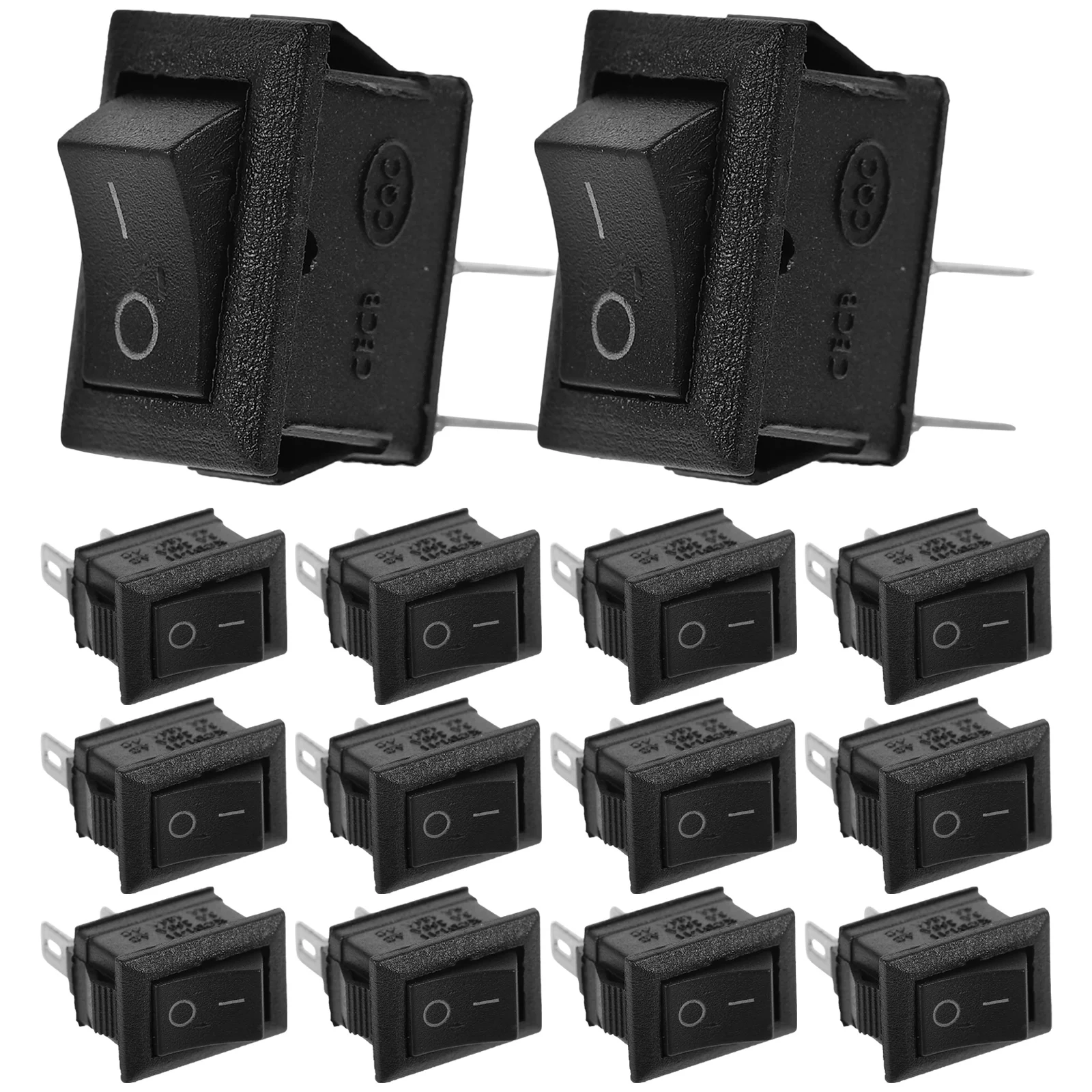 

Mini Black 2 Pin Solder Lug Rocker 3A 250V 6A 125V Power Control Boat Car On Off 15x21mm Electronics Home