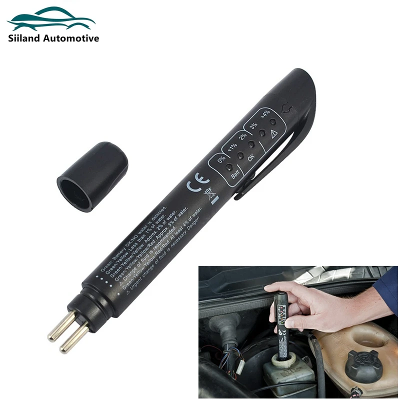 

NEW Auto Liquid Testing Brake Fluid Tester Pen 5 LED Indicator Display for DOT3/DOT4 Electronic Pen Brake Fluid Oil Tester Digit