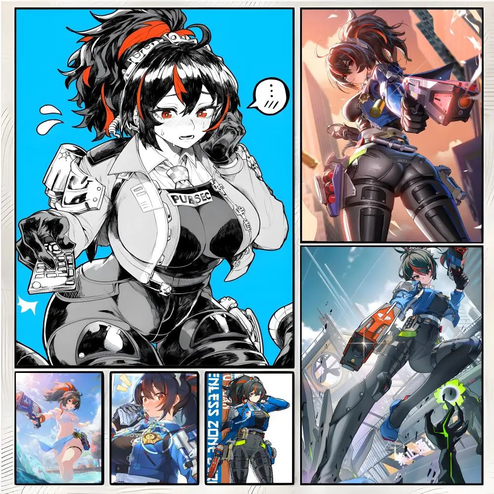 character game Z-Zenless Zone Zero Zhu Yuan Poster Superior Home Space  Indoor Decorative Art & Home Decor