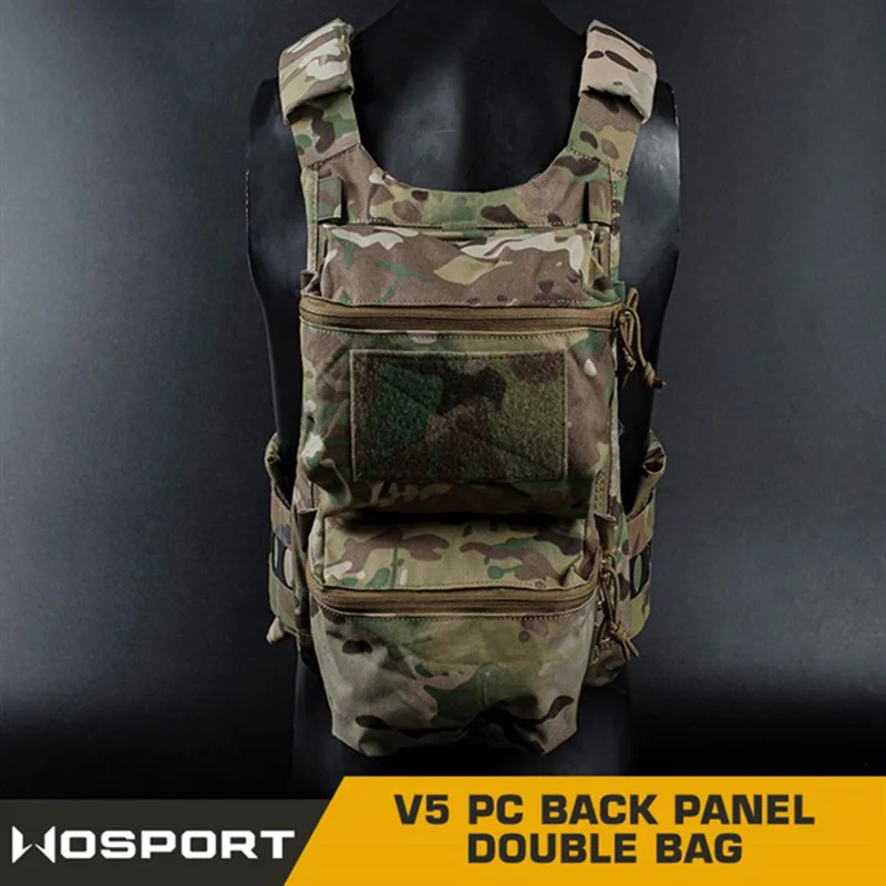 Tactical V5 PC pannello posteriore doppia borsa accessori softair stile FERRO