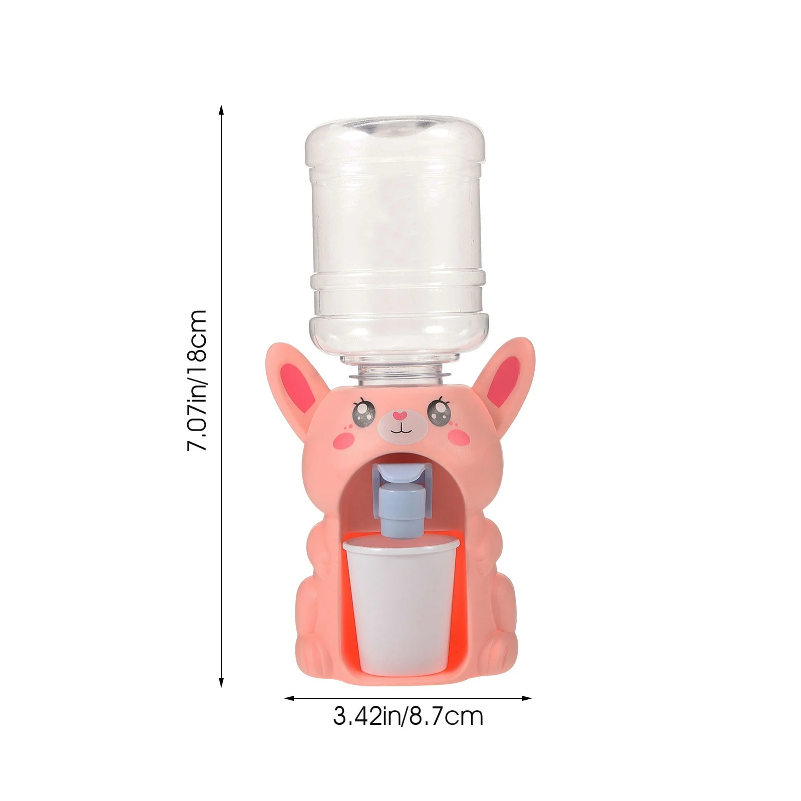 Mini dispensador de agua con diseño de animales para niños, regalo de cultivo de habilidades para interiores y exteriores, 2 uds.