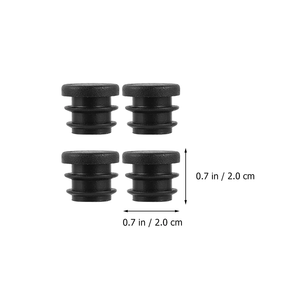 

100pcs Plastic Plug Round Durable Wear-Resistant Furniture Leg Insert Tubing End Cap For Surface Black