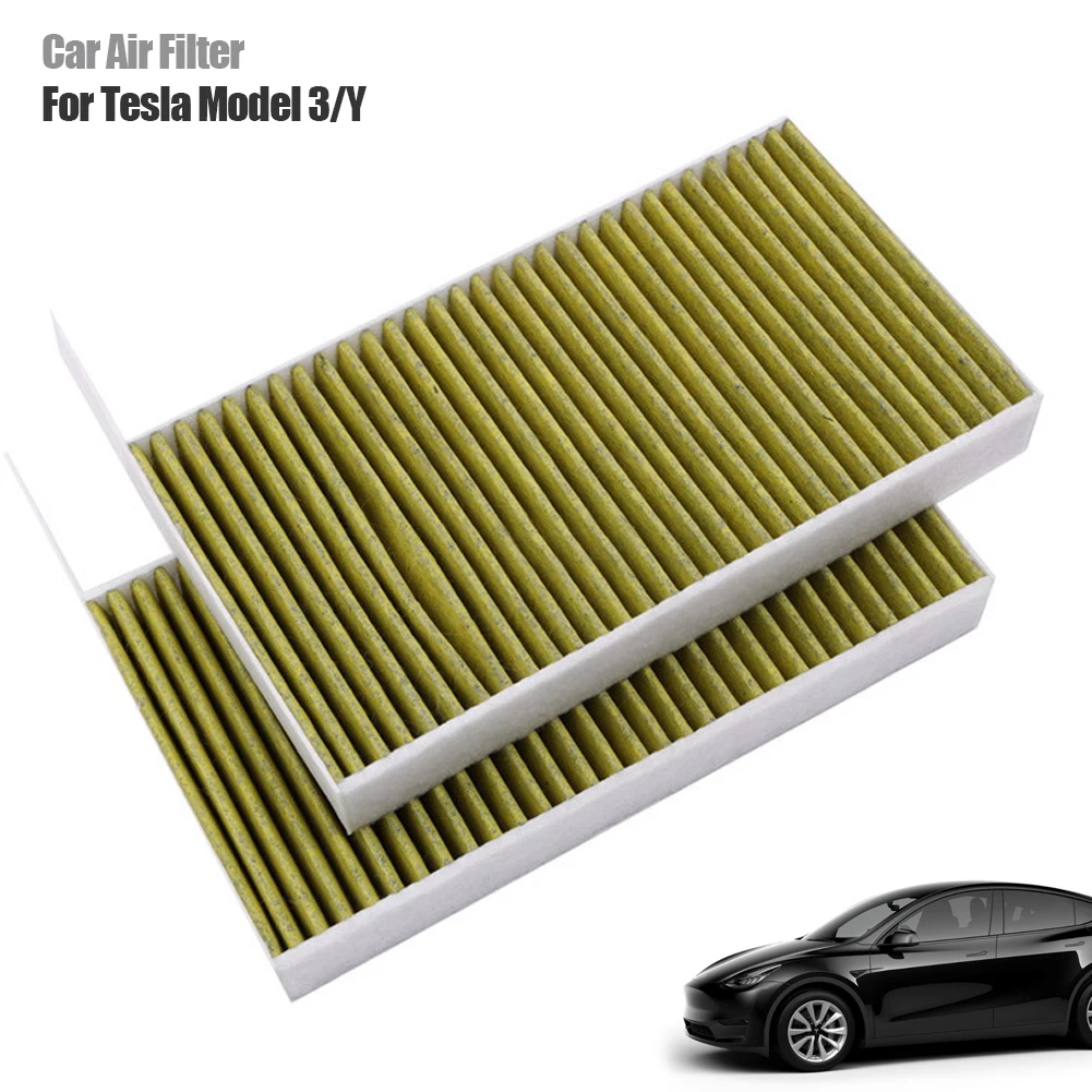 HEPA Activated Carbon Air Filter Auto Air Conditioner Filter Element Replacement Kit Cabin Air-Filters For Tesla Model 3 Model Y