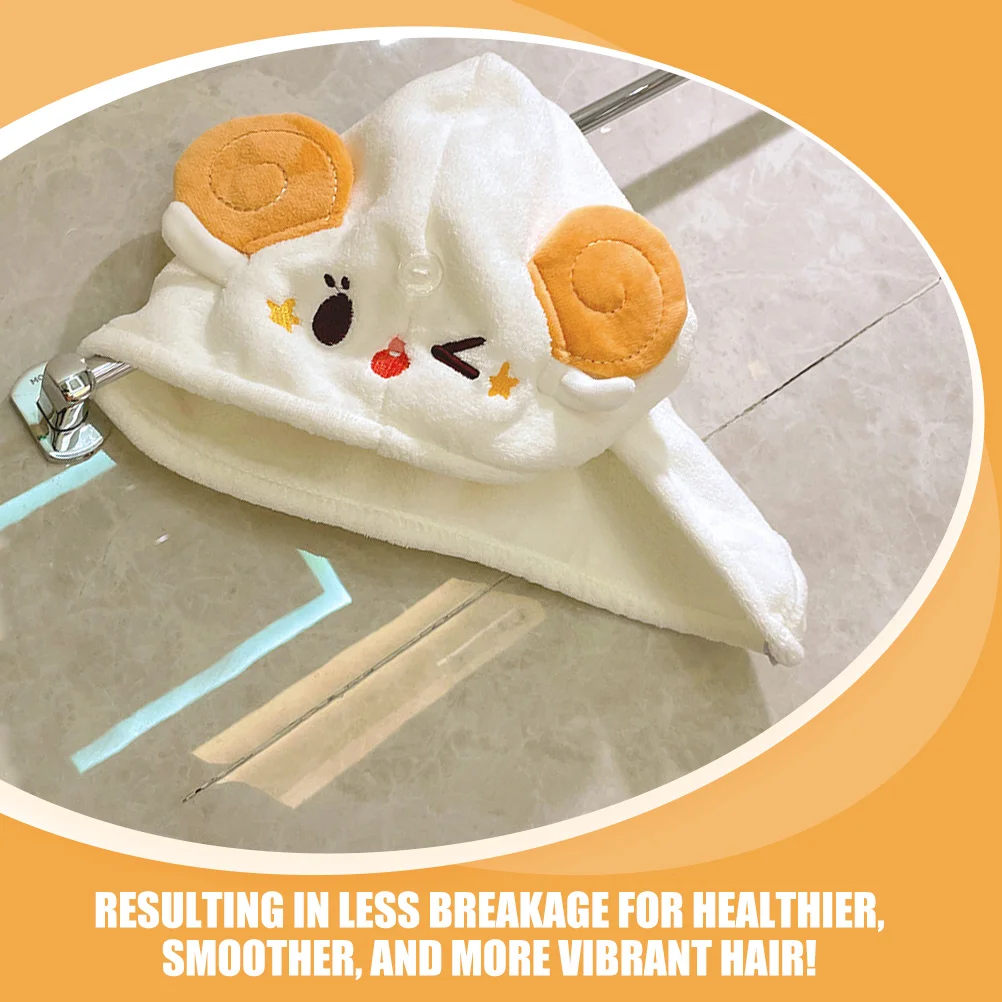 

Quick Drying Cap Coral Fleece Lightweight Absorbent Hair Drying Wrap For Women Bath Shower Cap Travel Towel Turban