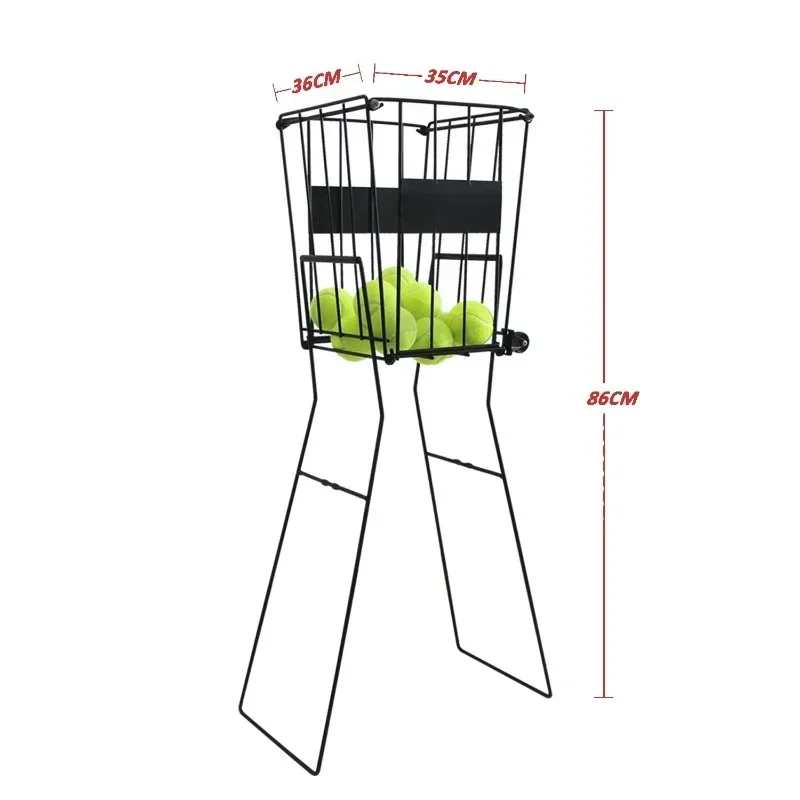 Other tennis products portable tennis ball hopper basket picker with casters