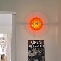 Creative Artist Home Decor Lamp Modern UFO Flying Saucer Wall Lamps Medieval Bedroom bedside Living Room Wall Hanging Lights LED