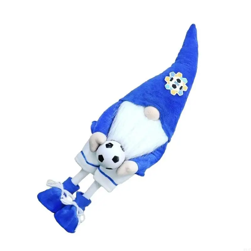 

R9JC Lovely Gnomes Dolls Rudolph Football Shaped Ornament Faceless Dolls Decoration