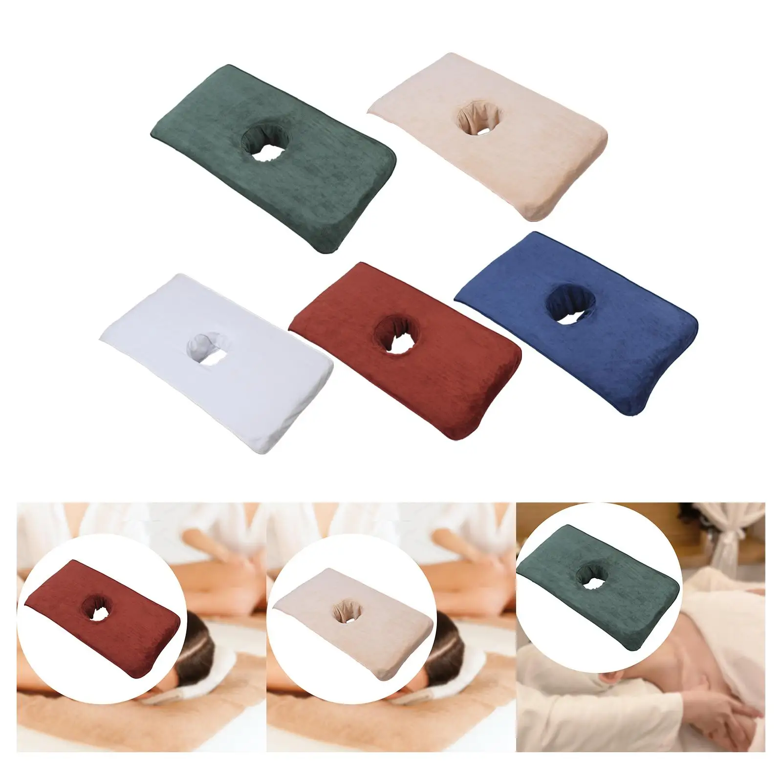 Face Pillow Towel with Hole Beauty Salon Massage Cloth Massage Table Hole Pad