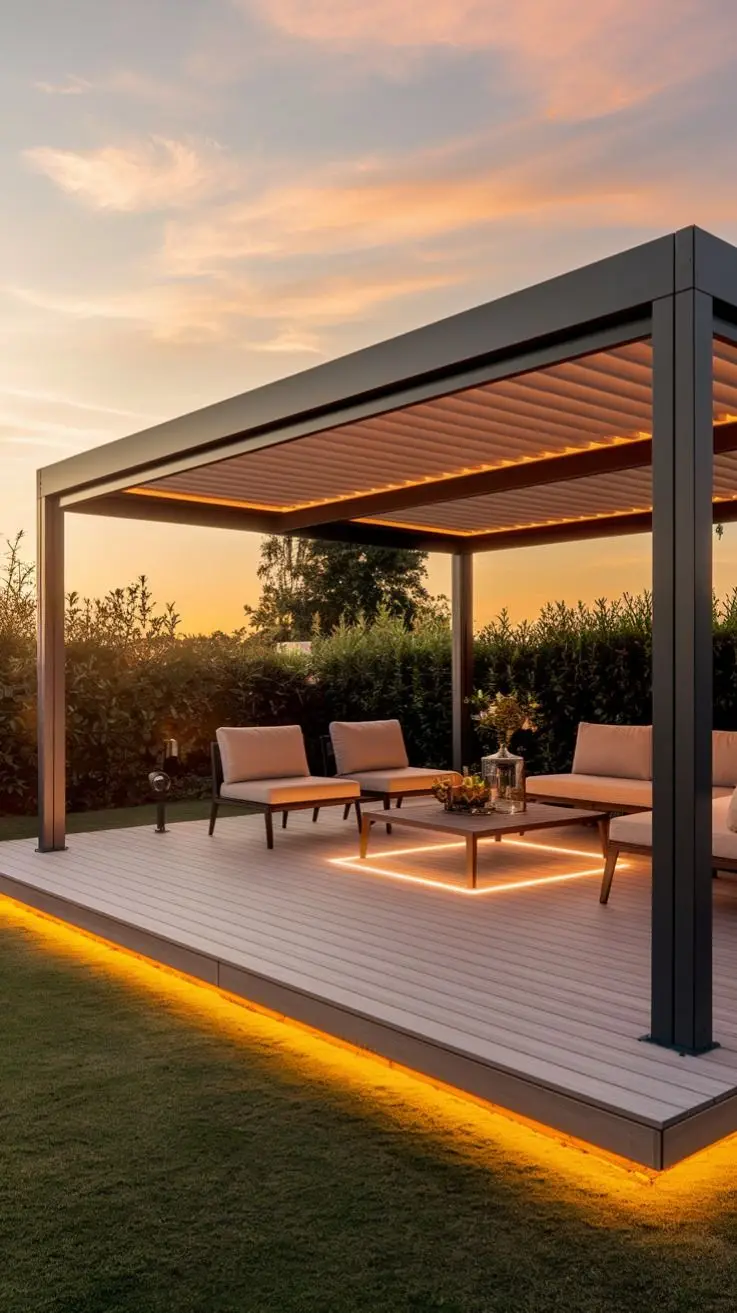Customized Gazebo Motorized Pergola Aluminum Outdoor Factory Louvered Canopy Bioclimatic Balcony Rainproof Patio Louver Roof