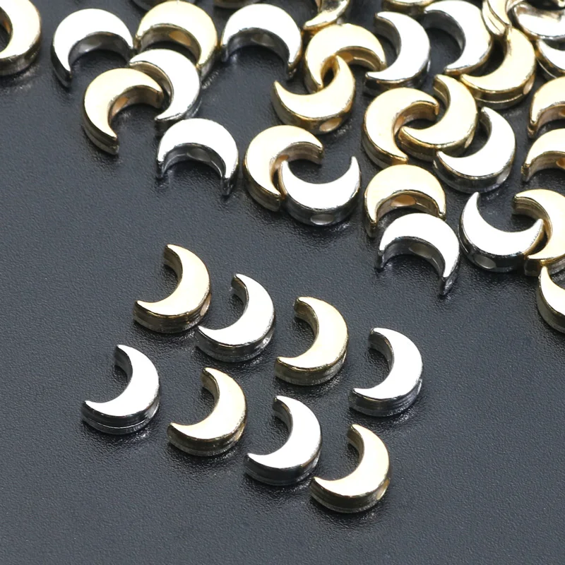 100 sztuk 5x7mm CCB Charm Moon koraliki akrylowe luźne koraliki dystansowe do tworzenia biżuterii Diy bransoletka akcesoria naszyjnikowe — zdjęcie 6