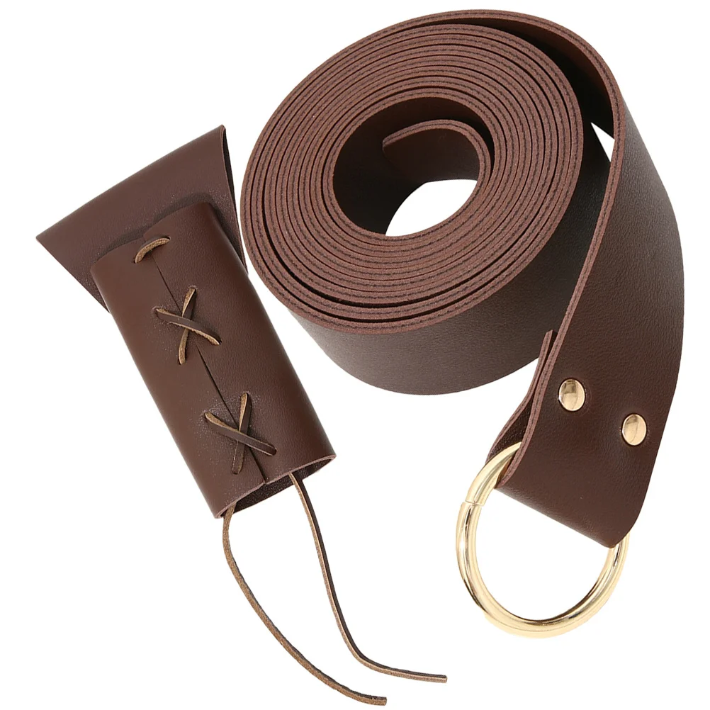 1 conjunto de cinto de espada e combinação de sapo, fivela de metal forte, design para cosplay, equipamento de montagem medieval