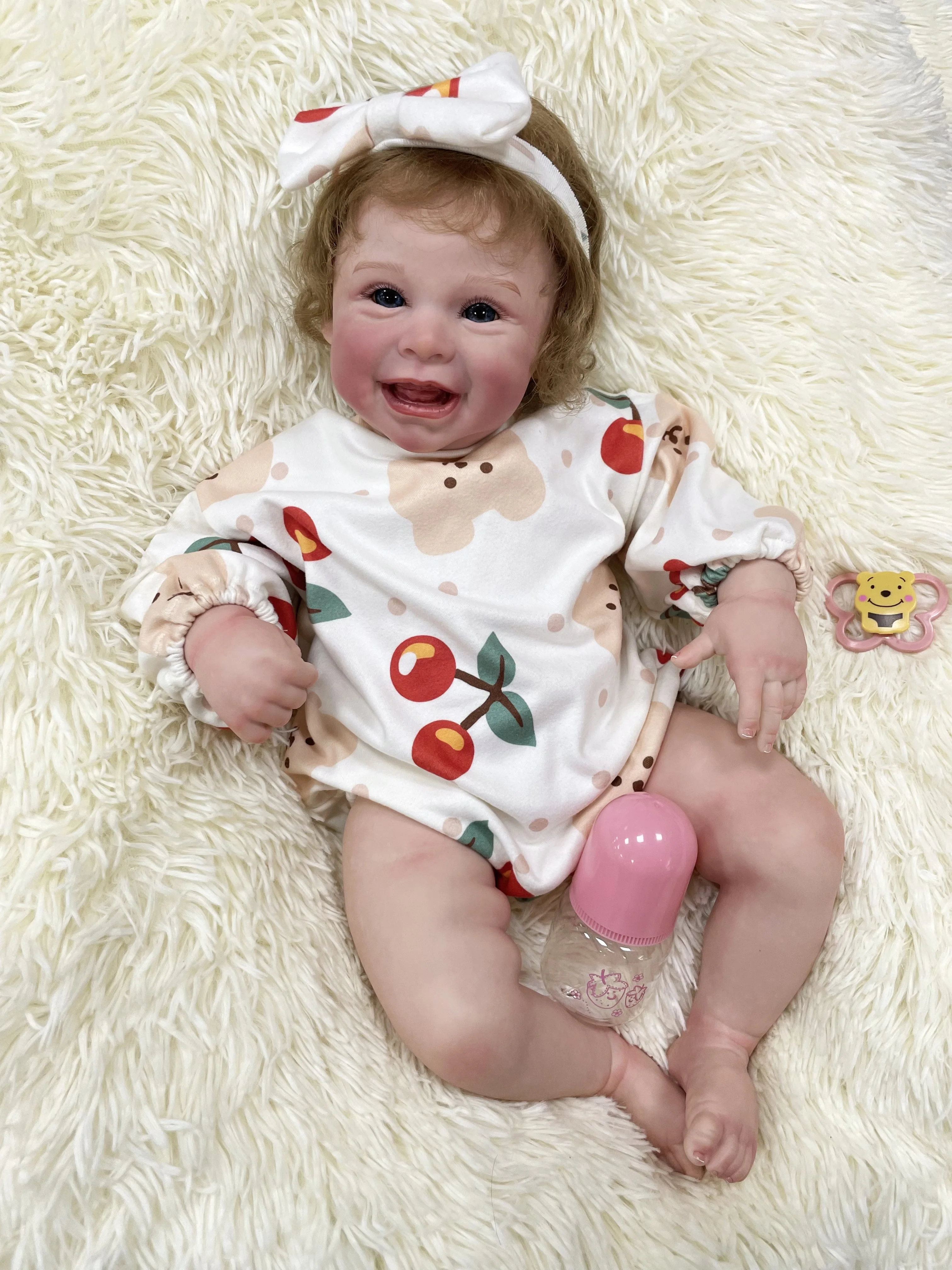 

Cokela Lifereborn happy Baby Reborn Dolls 19 Inch Silicone Reborn Baby Real Baby Dolls Bebe Reborn Silicone