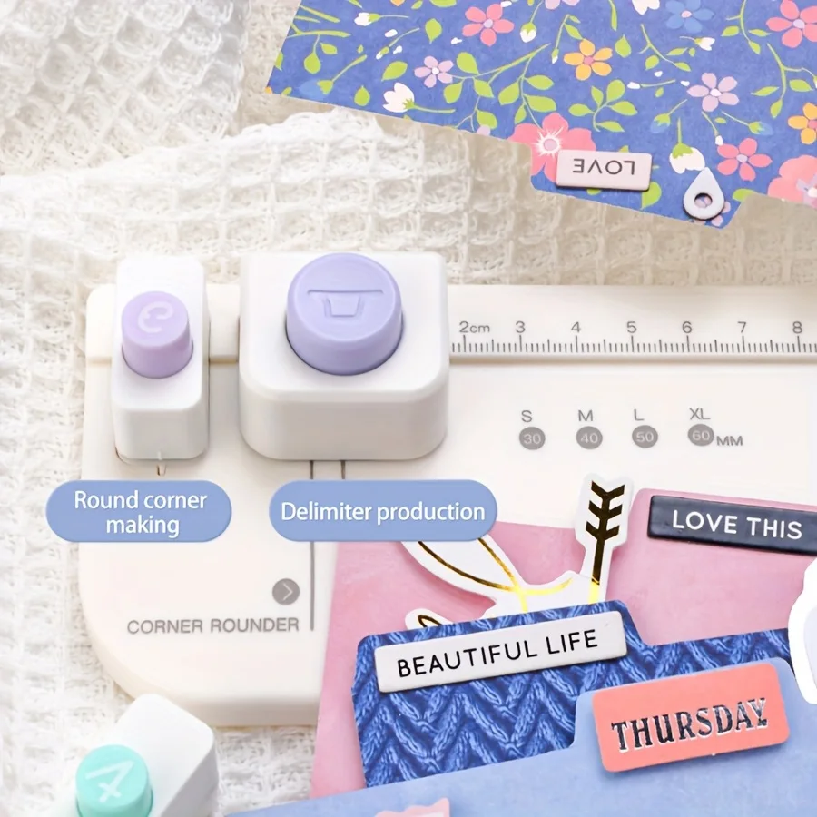 1pc DIY Multifunctional divider page- Index rounded corner cutting, no need for punching, clipboard organization for office work