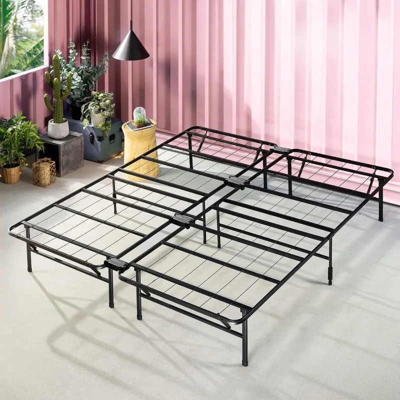 14in Easy SmartBase® Mattress Foundation, Sturdy Metal Bed Frame, No Box Spring Needed, Eco Friendly Packaging, Queen