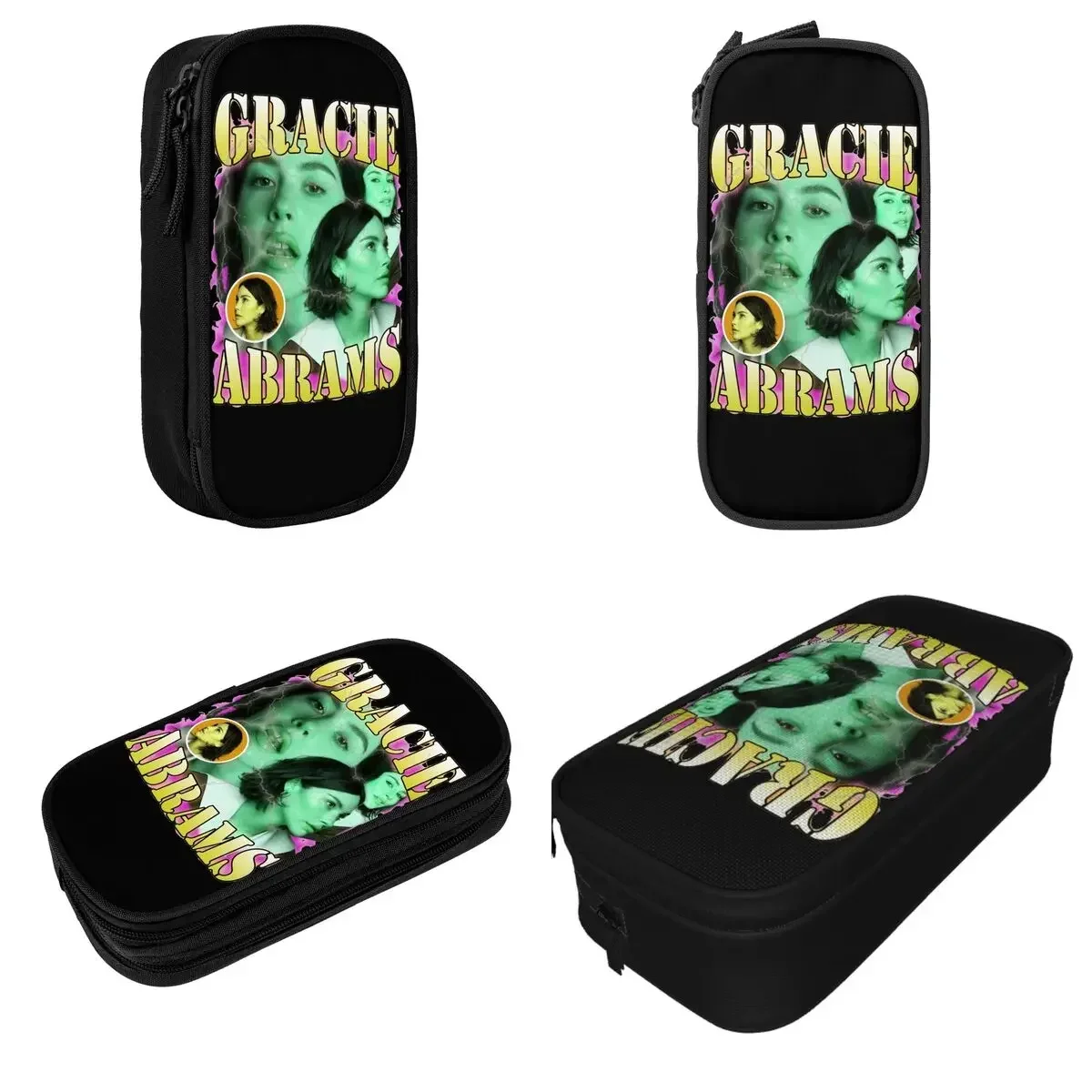 

Fun Gracie Abrams Pencil Case GA Music Pencilcases Pen Holder for Student Large Storage Bag School Supplies Cosmetic Stationery