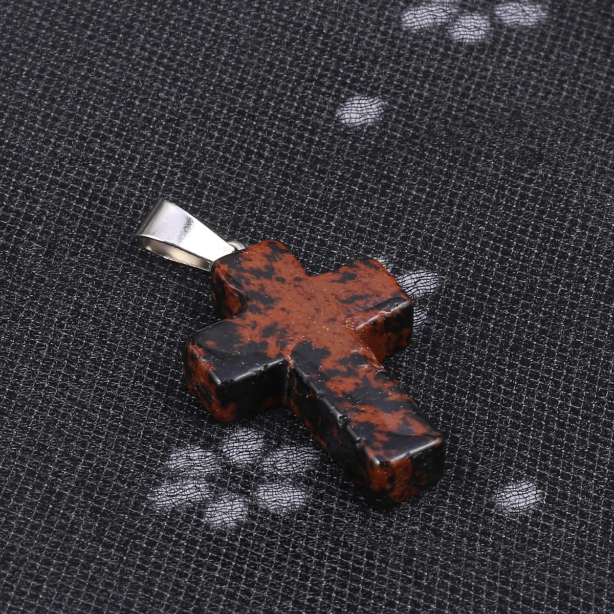Natural Stone Pendant Gemstone Cross Shape Exquisite Charms for Jewelry Making DIY Simple Necklace Bracelet Earring Accessories