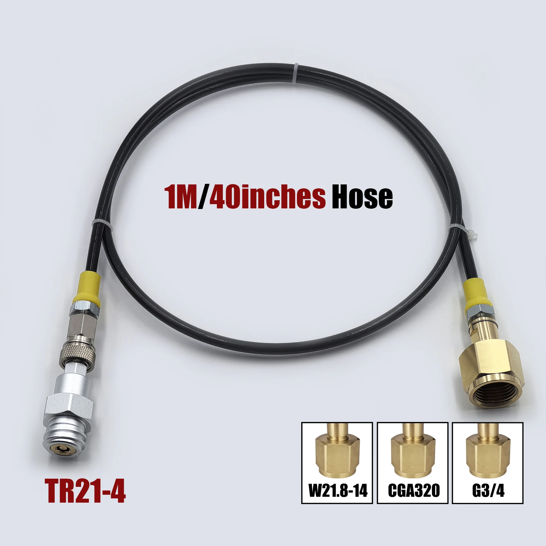 Soda Machine Filling Hose Adapter Kit TR21-4, External CO2 Tank Charging Sparkling Water Maker