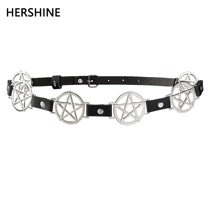 HERSHINE 1-piece Women's Fashion Hollow Star Belt, Y2K Gothic Punk Harajuku Street Rock Hip Hop Accessory，spring，summer