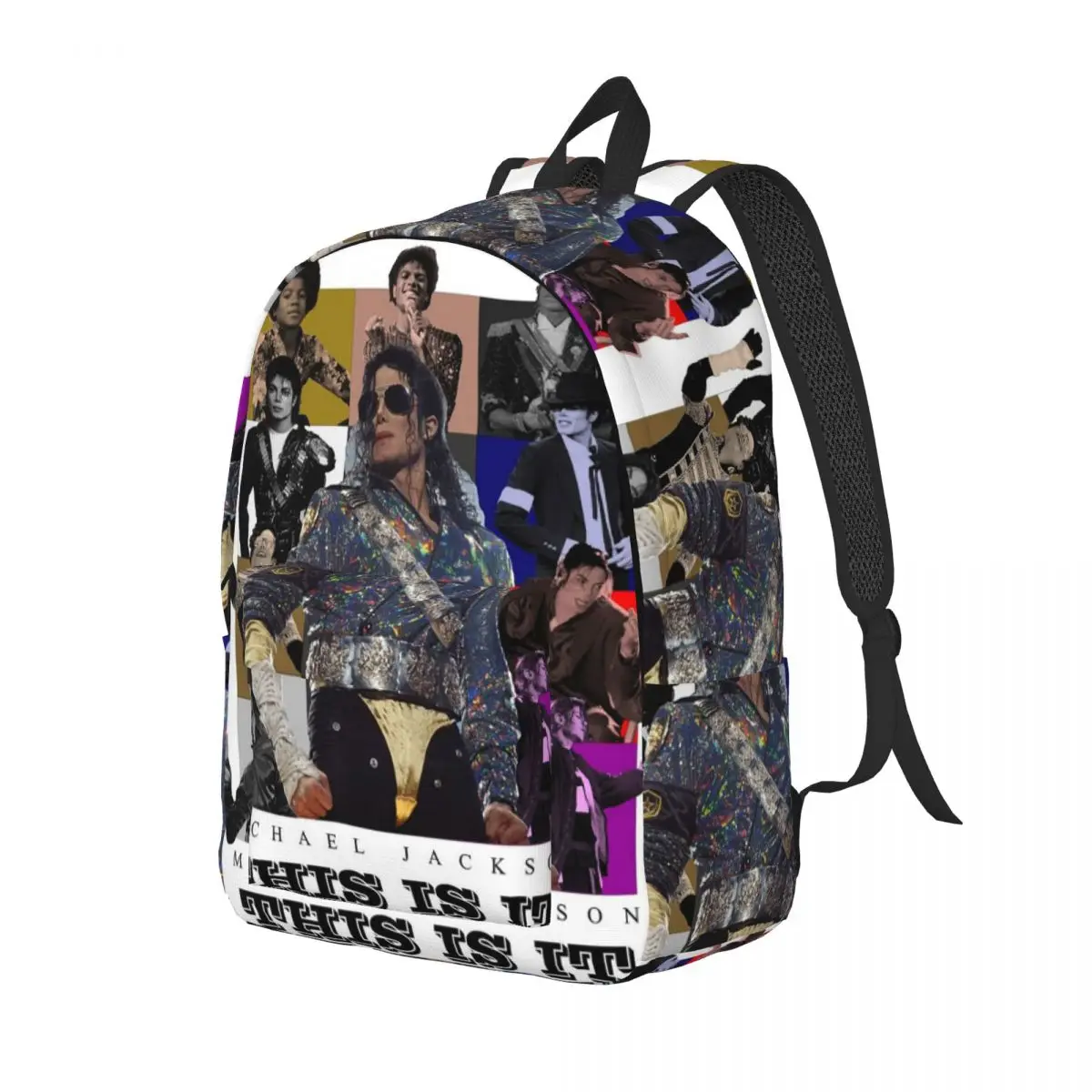 Michael Jackson Dancing Student Backpack School Bag Hiking Travel Daypack for Men Women Bookbag Shoulder Bags