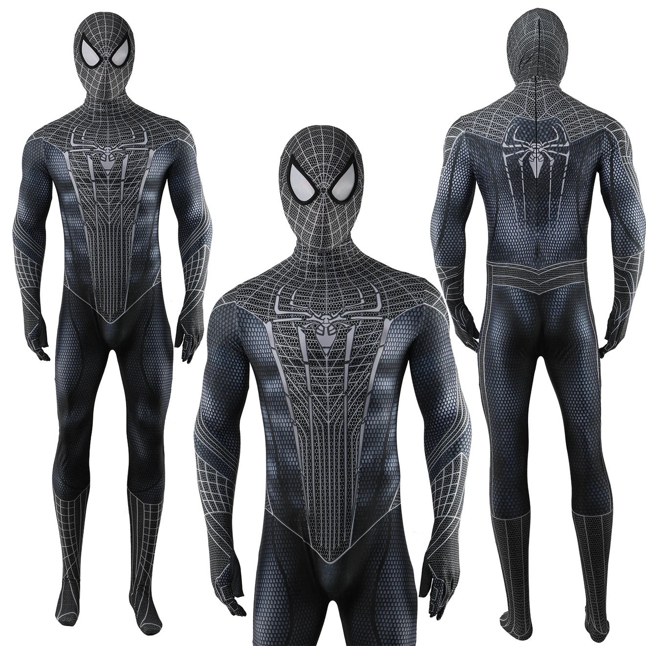 Schwarz erstaunliche Spiderman Kostüm Cosplay Superheld Spidey Jungen Spandex Zentai Bodys Symbiont Tasm 2 Halloween Kostüm Erwachsenen