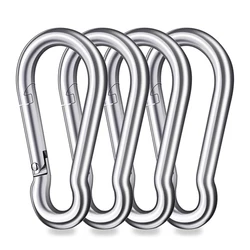 304 Stainless Steel Spring Snap Hook -  Key Ring Buckle outdoor 300 Lbs Heavy Duty safety hook hoist buckle chain buckle pet rop