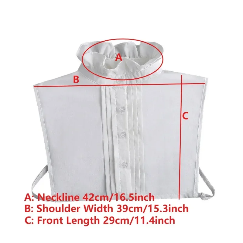 Mulher blusa topos plissado renda gola falsa camisola camisa decorativa colar falso destacável colar roupas acessórios