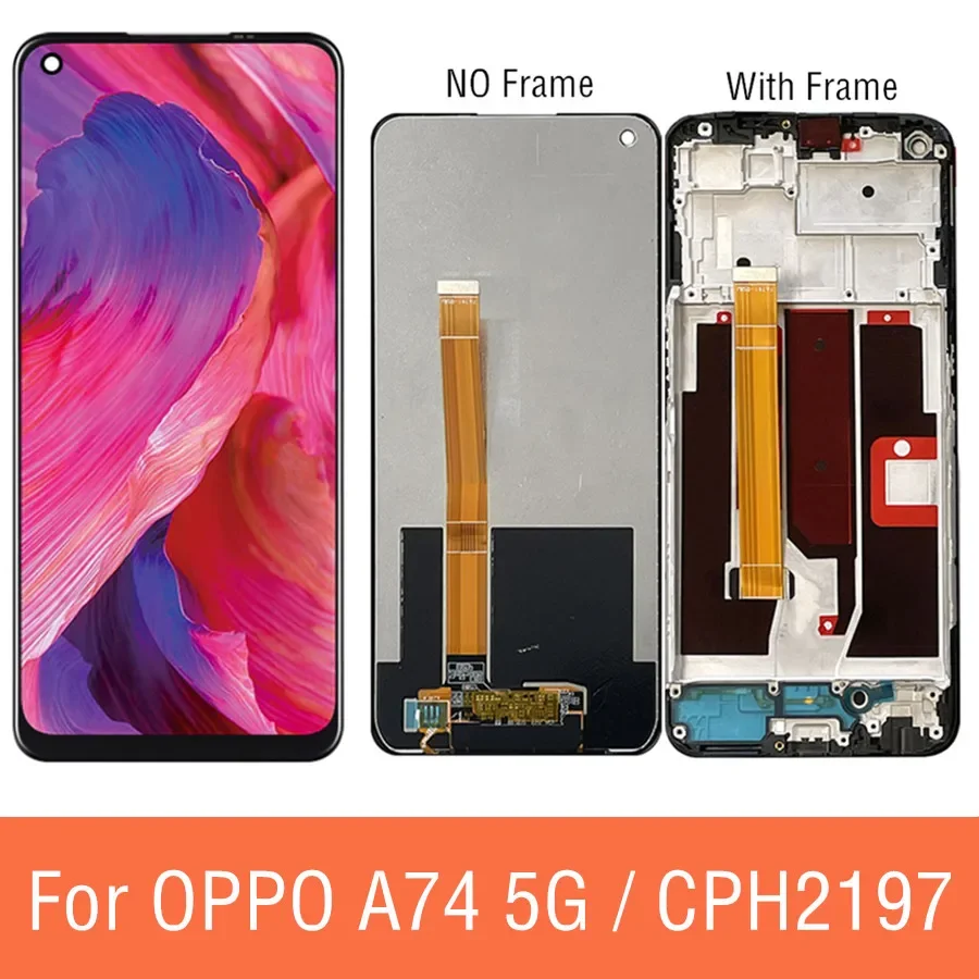 НОВЫЙ ЖК-дисплей с сенсорным экраном и дигитайзером для OPPO A74 5G CPH2197 CPH2263, 6,5 дюйма