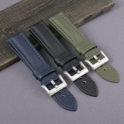 New style Sailcloth Watch Strap - Nylon + Genuine Leather Watchband 20 mm 22 mm 23 mm
