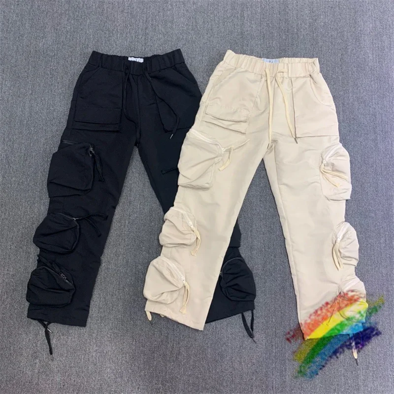 

Vintage Multi Pocket Sweatpants Jogger For Men Women Top Quality Hip-Hop Drawstring Overalls Cargo Long Pants Trousers