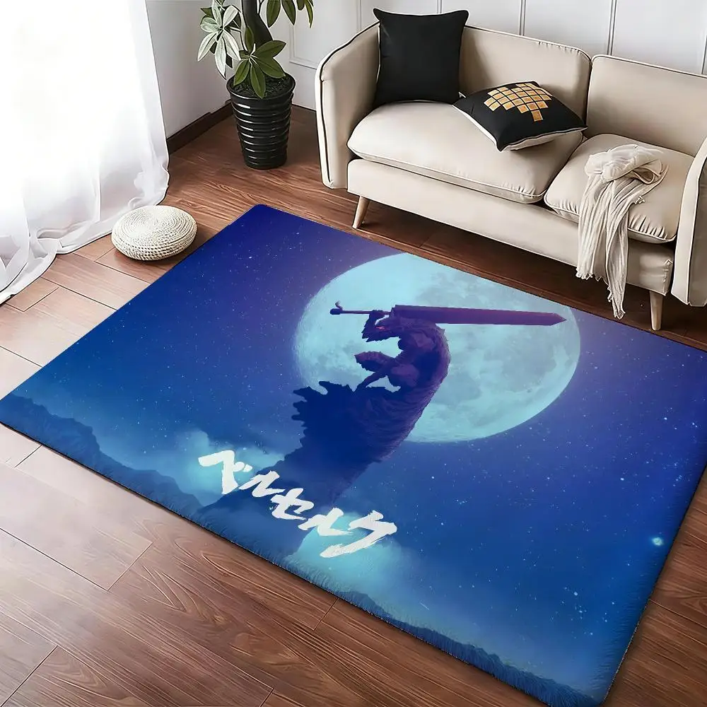 Berserk Floor Mat Soft Thickened Absorbent Non-Slip Bedroom Living Room Door Mat Home Decor Flannel Rugs
