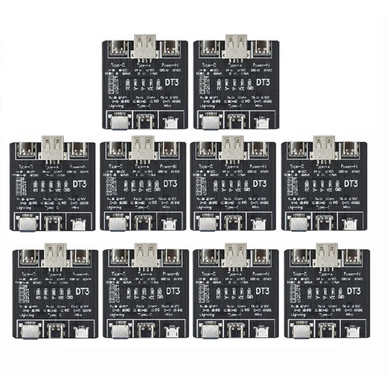 ABMR-DT3 ข้อมูลการตรวจจับสายเคเบิล USB เครื่องทดสอบสายเคเบิลสําหรับ IOS Android Type-C Micro-Type Short Circuit Switch Test Board