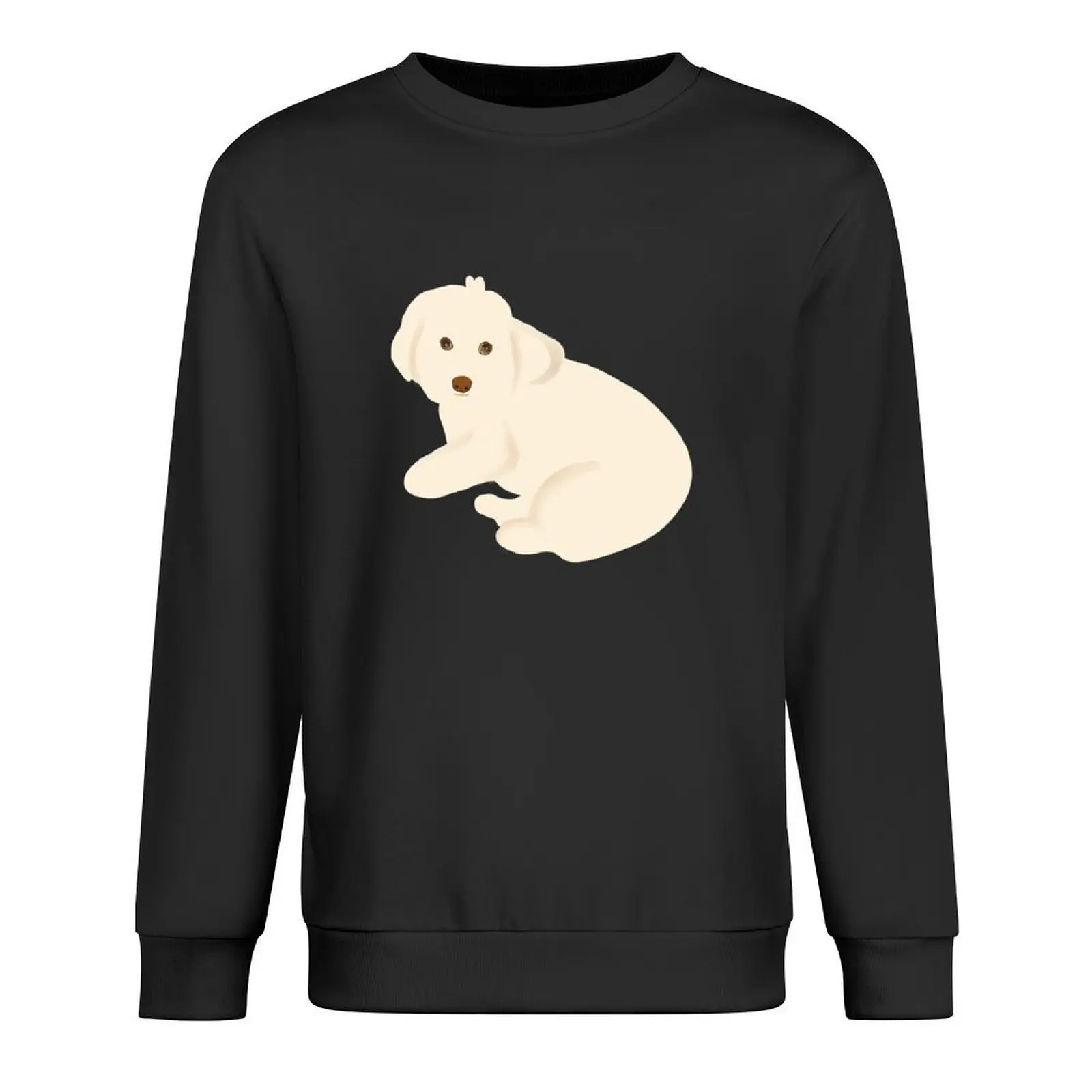 

Maltipoo Dog Staring Pullover tracksuit men korean clothes mens clothing korean autumn clothes sweatshirt for men