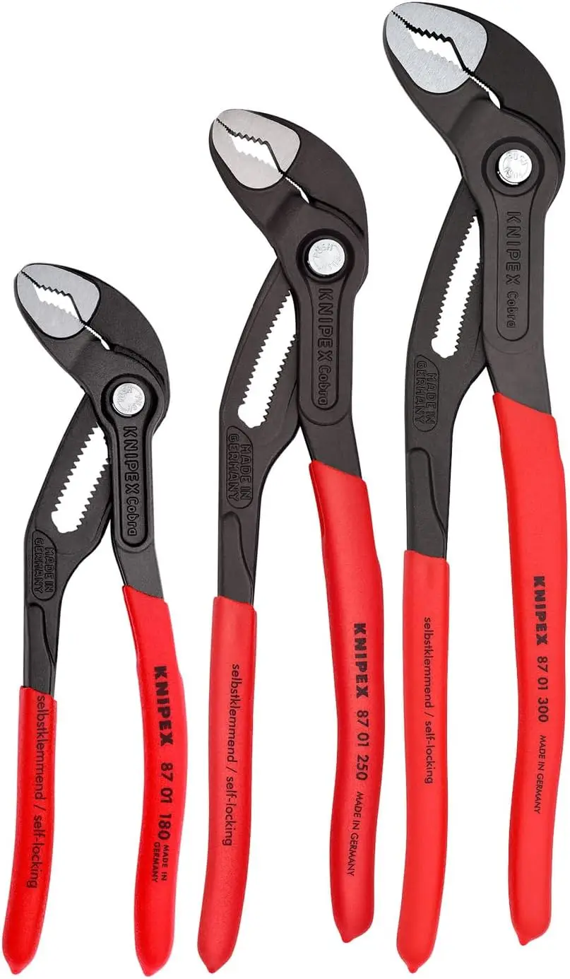 KNIPEX Tools - 3 Piece Cobra Pliers Set (7, 10, & 12) (002006US1)